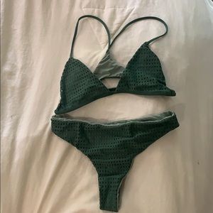 Acacia Swim Monstera Mesh Shaka/Brazil set sz sml
